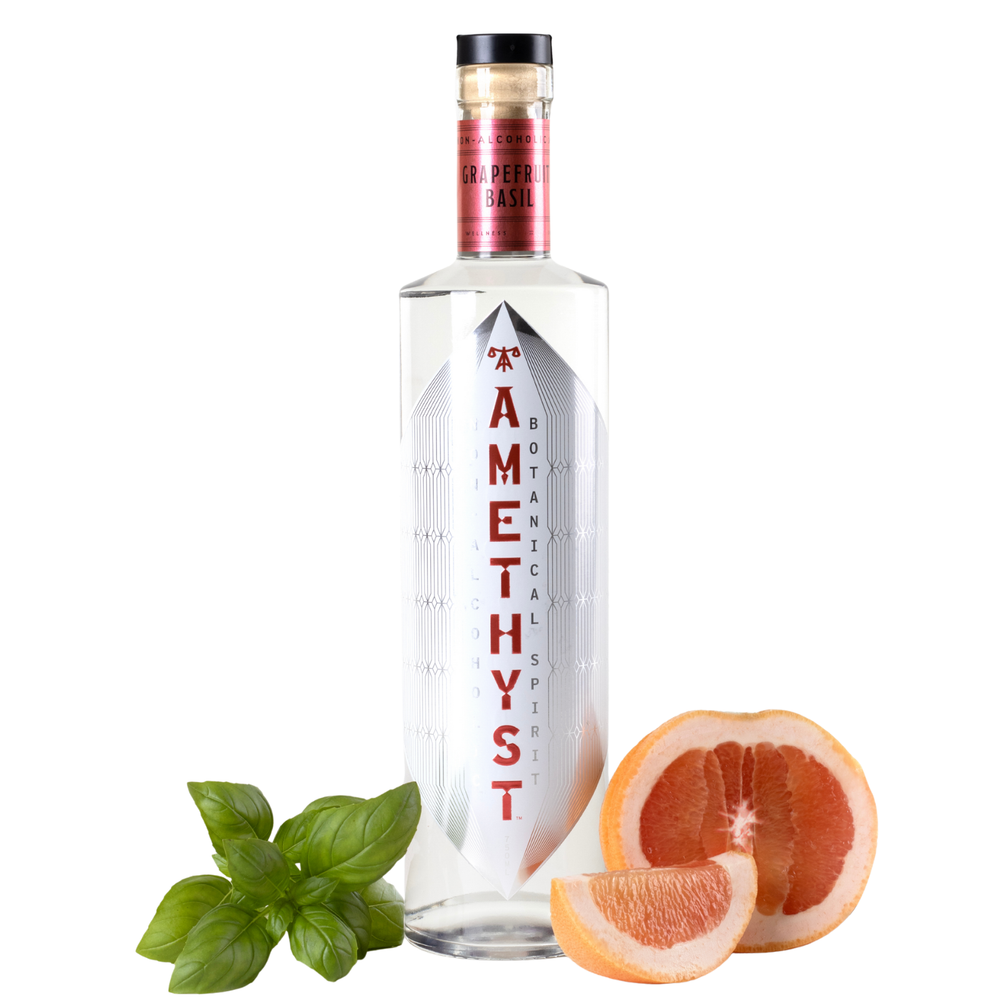 Amethyst Grapefruit Basil — non-alcoholic botanical spirit