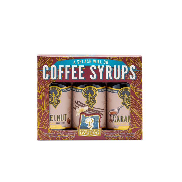Portland Syrups - Coffee Syrup Gift Set – Vanilla, Hazelnut & Caramel - Nolo Miami