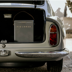 Fieldbar product in the trunk of a vintage car