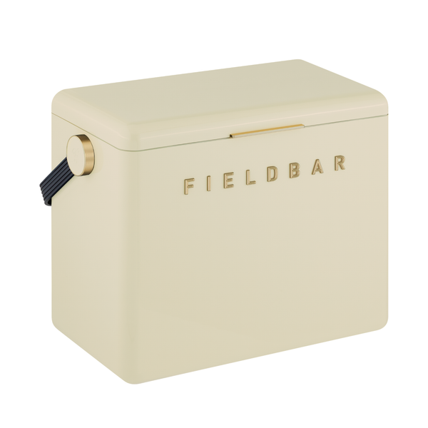 Beige rectangular box with 'FIELDBAR' branding on a white background