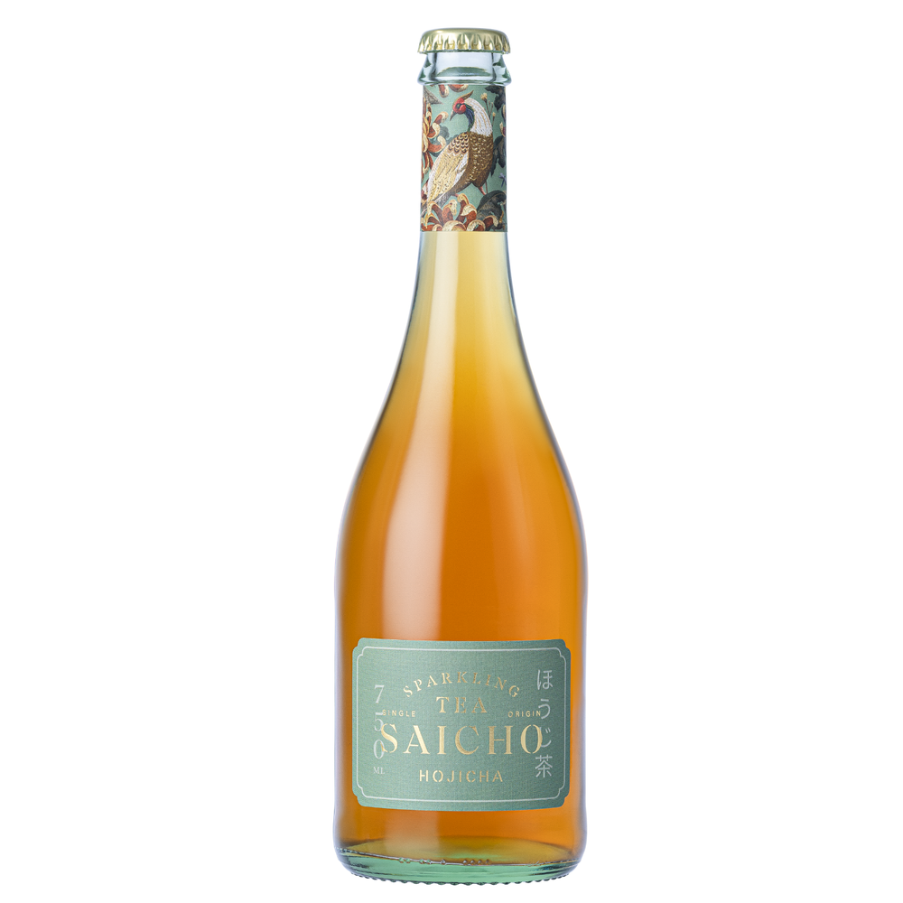 Saicho Hojicha non-alcoholic sparkling tea bottle 750ml 