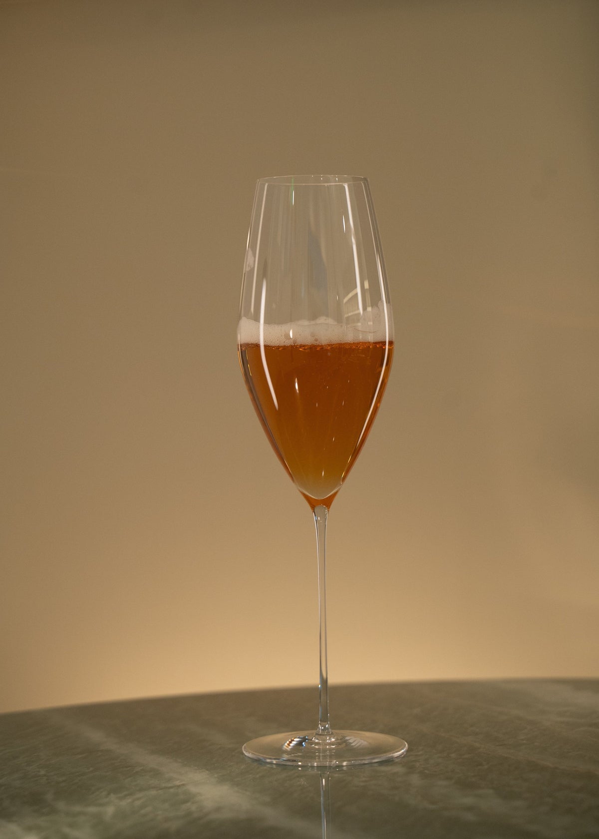 Sparkling tea in a beautiful glass