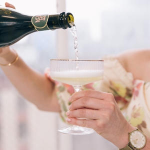 For the first pour — when guests arrive.