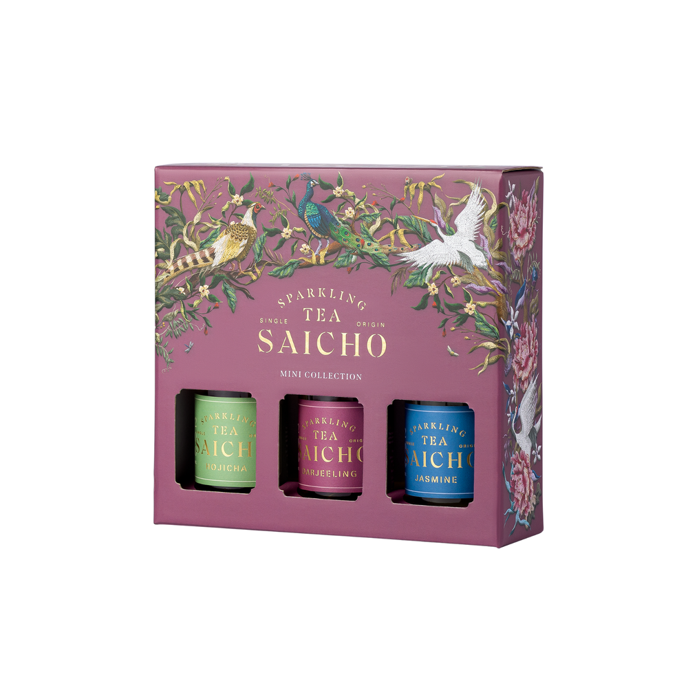 Saicho Sparkling Tea – Mini Collection Gift Set | Jasmine, Hojicha & Darjeeling