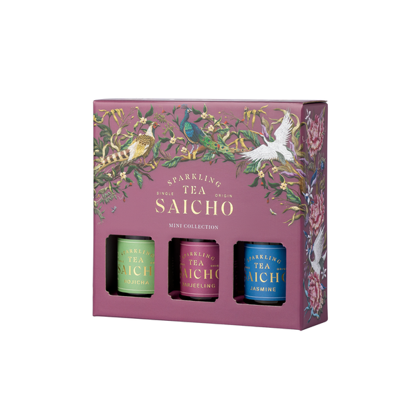 Saicho Sparkling Tea – Mini Collection Gift Set | Jasmine, Hojicha & Darjeeling