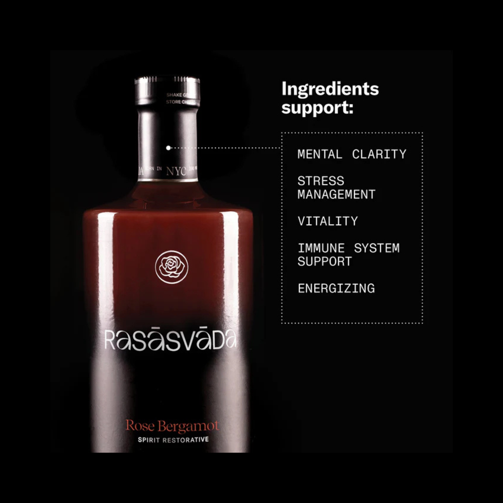 Rasāsvāda Rose Bergamot — restorative botanical non-alcoholic spirit