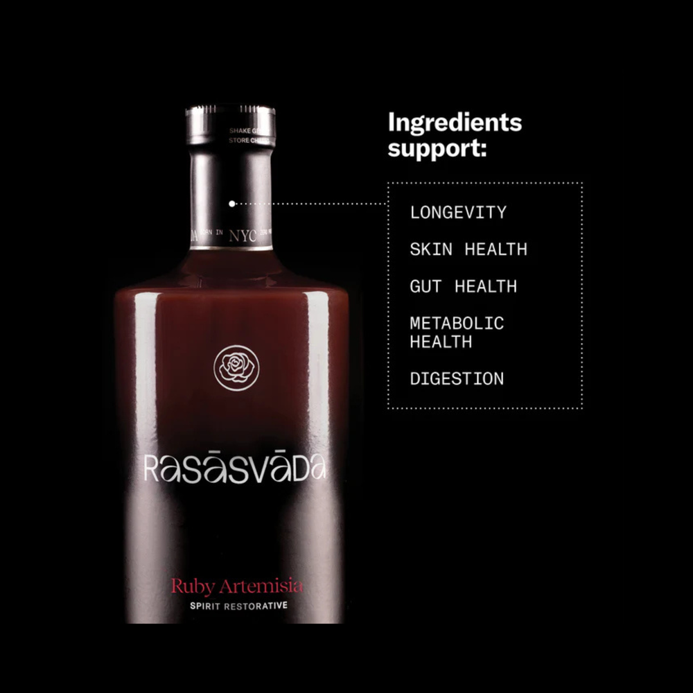 Rasāsvāda Ruby Artemisia — restorative botanical non-alcoholic spirit