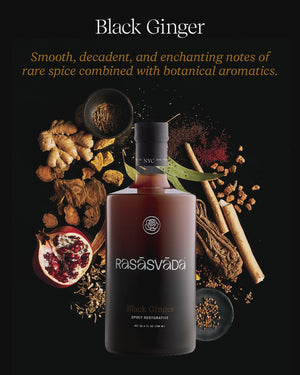 Rasāsvāda Black Ginger – A Restorative, Botanical Non-Alcoholic Spirit